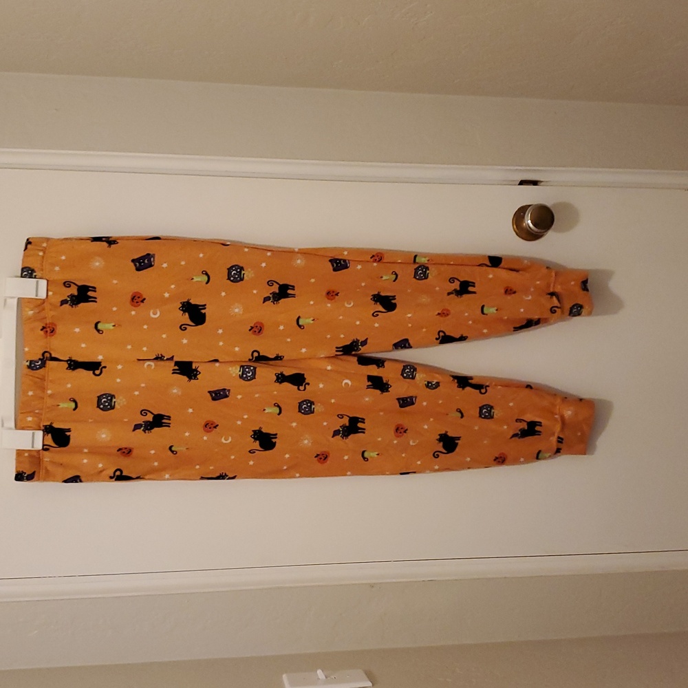 Halloween pajama short sleeved shirt and long pants set extra small worn once
